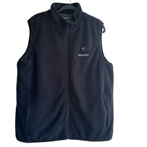 VENUSTAS Heated Vest Men XL Black Fleece Full Zip Puffer Lined Insulated